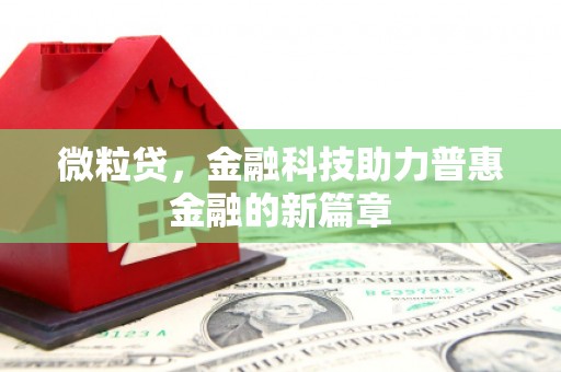 汉源微粒贷，金融科技助力普惠金融的新篇章