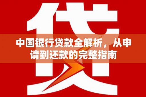 汉源中国银行贷款全解析，从申请到还款的完整指南
