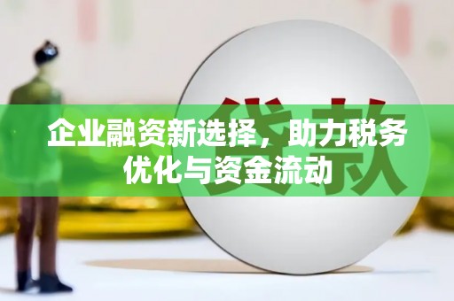 汉源企业融资新选择，助力税务优化与资金流动