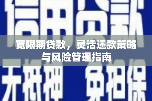 汉源宽限期贷款，灵活还款策略与风险管理指南
