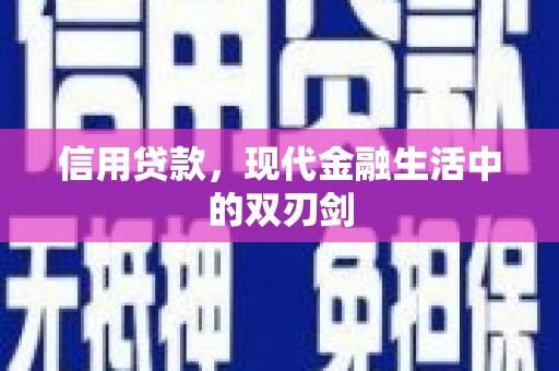 汉源信用贷款，现代金融生活中的双刃剑