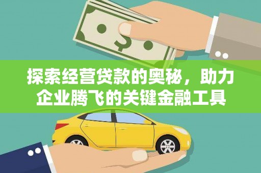 汉源探索经营贷款的奥秘，助力企业腾飞的关键金融工具