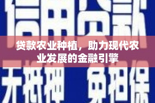 汉源贷款农业种植，助力现代农业发展的金融引擎
