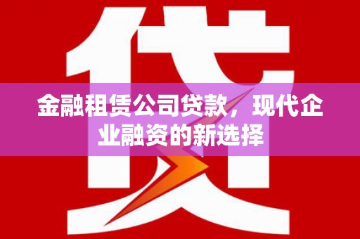 汉源金融租赁公司贷款，现代企业融资的新选择