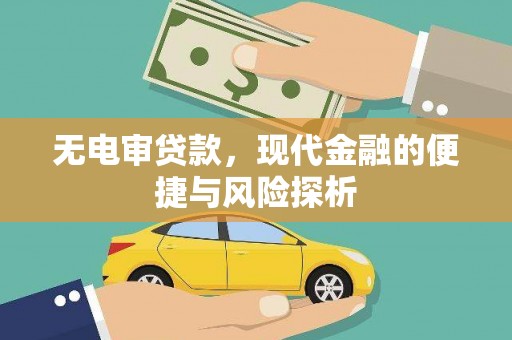 汉源无电审贷款，现代金融的便捷与风险探析