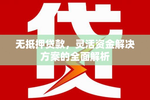 汉源无抵押贷款，灵活资金解决方案的全面解析
