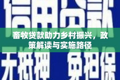 汉源畜牧贷款助力乡村振兴，政策解读与实施路径