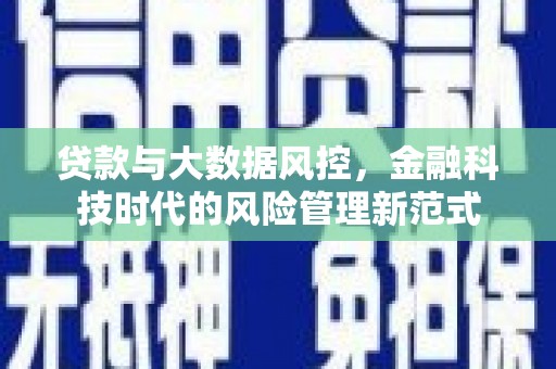 汉源贷款与大数据风控，金融科技时代的风险管理新范式