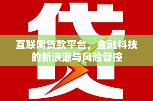 汉源互联网贷款平台，金融科技的新浪潮与风险管控