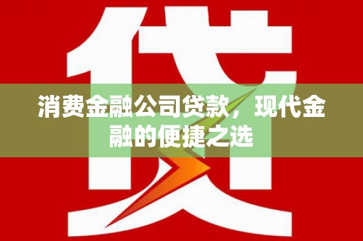 汉源消费金融公司贷款，现代金融的便捷之选