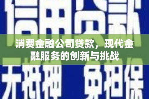 汉源消费金融公司贷款，现代金融服务的创新与挑战