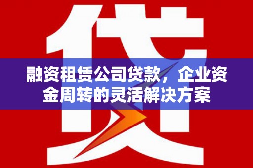 汉源融资租赁公司贷款，企业资金周转的灵活解决方案