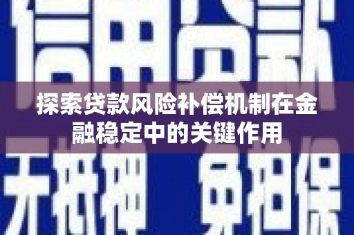 汉源探索贷款风险补偿机制在金融稳定中的关键作用