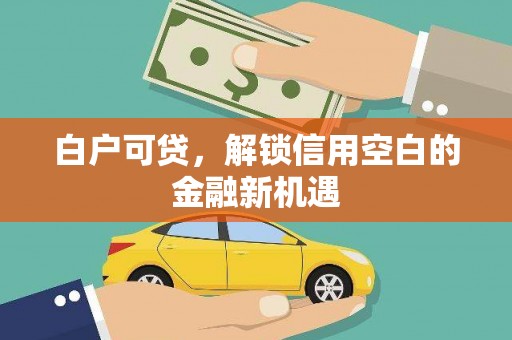 汉源白户可贷，解锁信用空白的金融新机遇