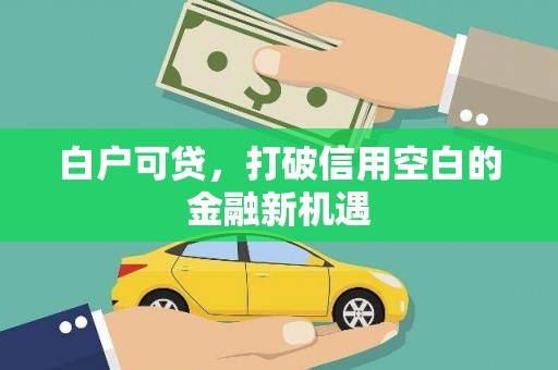 汉源白户可贷，打破信用空白的金融新机遇