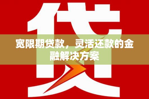 汉源宽限期贷款，灵活还款的金融解决方案