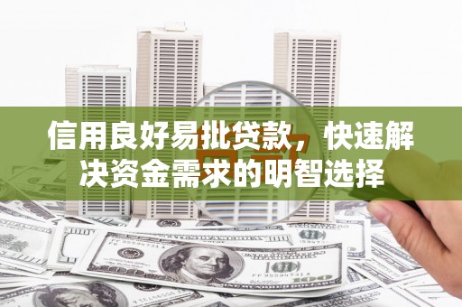 汉源信用良好易批贷款，快速解决资金需求的明智选择