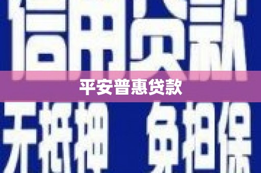 汉源平安普惠贷款