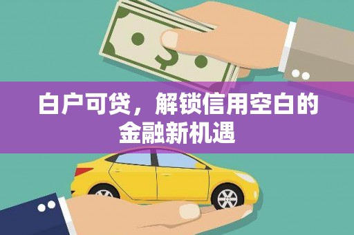汉源白户可贷，解锁信用空白的金融新机遇