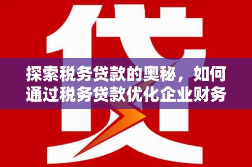 汉源探索税务贷款的奥秘，如何通过税务贷款优化企业财务