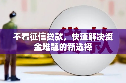 汉源不看征信贷款，快速解决资金难题的新选择
