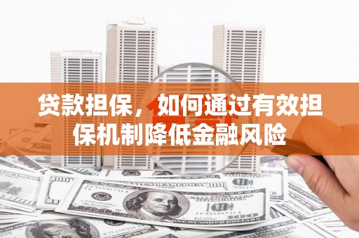 汉源贷款担保，如何通过有效担保机制降低金融风险