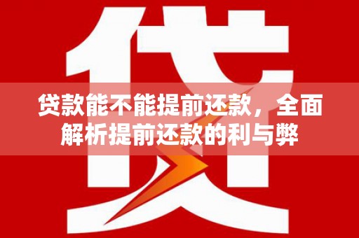 汉源贷款能不能提前还款，全面解析提前还款的利与弊