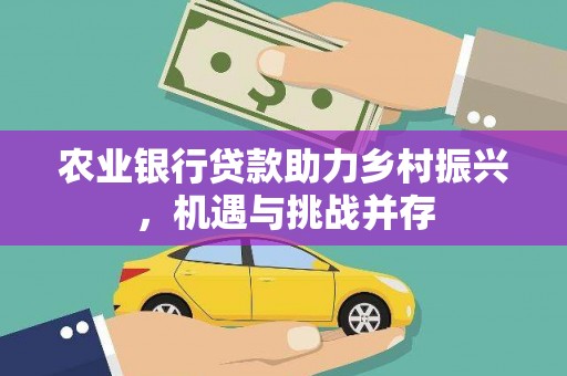 汉源农业银行贷款助力乡村振兴，机遇与挑战并存