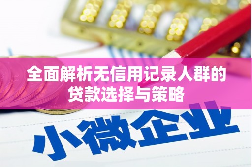 汉源全面解析无信用记录人群的贷款选择与策略