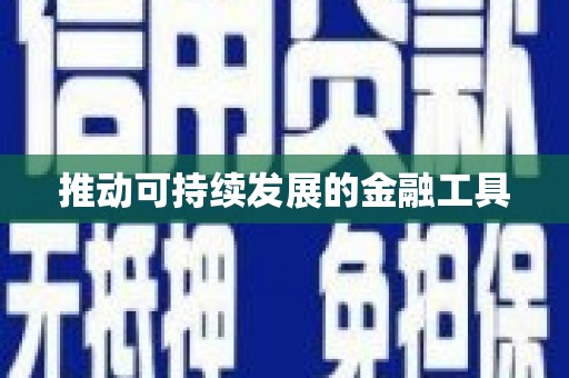 汉源推动可持续发展的金融工具