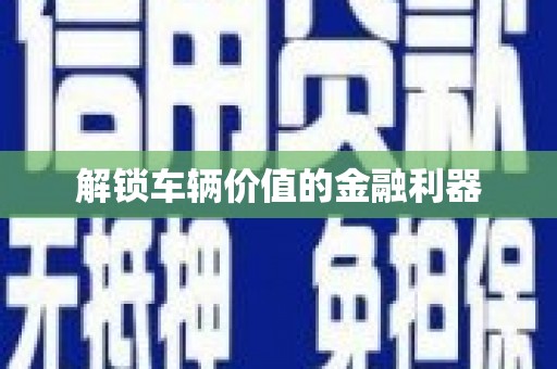 汉源解锁车辆价值的金融利器