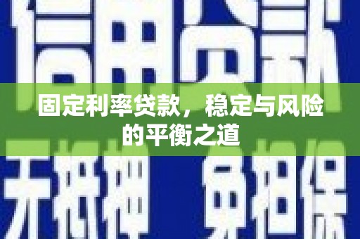 汉源固定利率贷款，稳定与风险的平衡之道