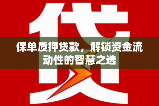 汉源保单质押贷款，解锁资金流动性的智慧之选